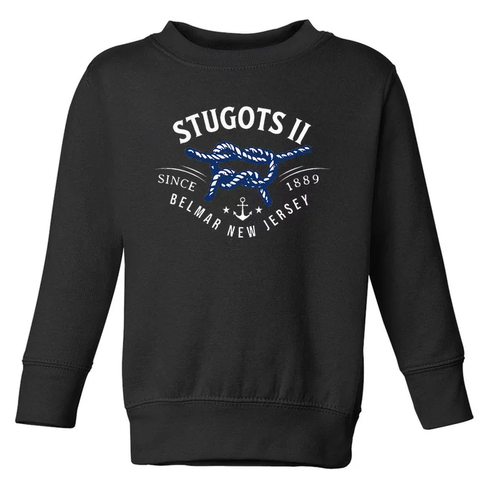 Stugots Belmar Nj Rope Retro Sarcastic Funny Boating Toddler Sweatshirt