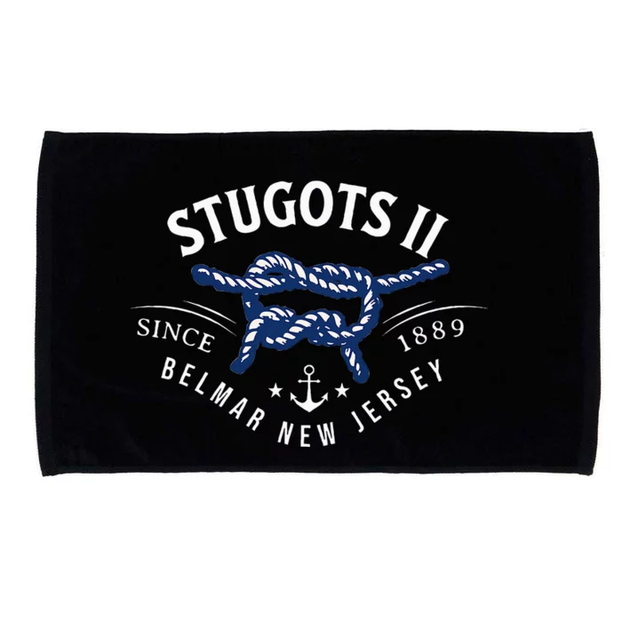 Stugots Belmar Nj Rope Retro Sarcastic Funny Boating Microfiber Hand Towel