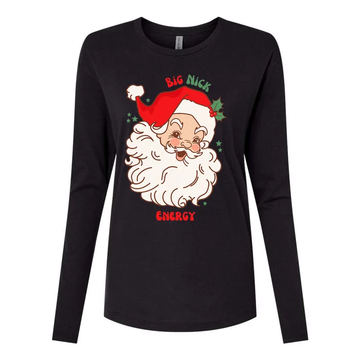 Santa's Big Nick Energy Hilarious Christmas Gift Womens Cotton Relaxed Long Sleeve T-Shirt