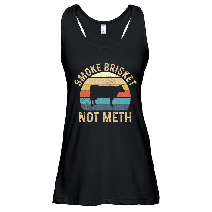 Smoke Brisket Not Meth Pitmaster BBQ Lover Smoker Grilling Ladies Essential Flowy Tank