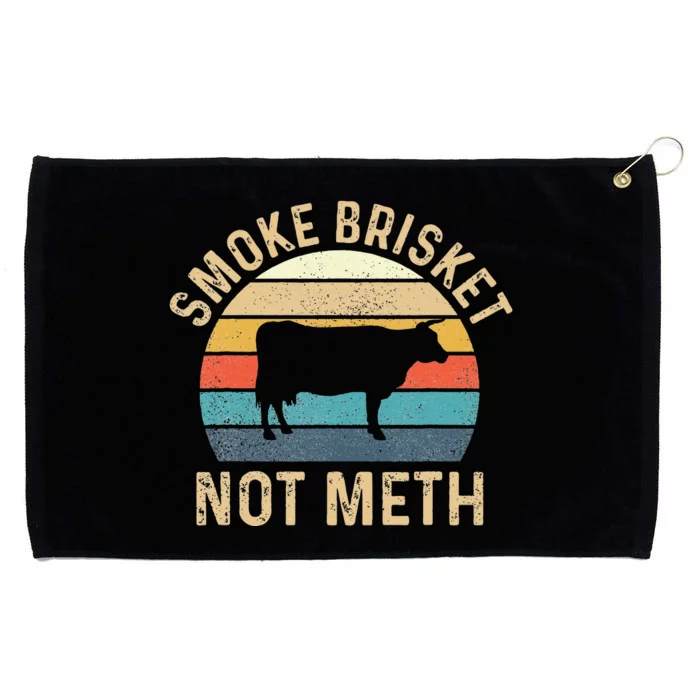 Smoke Brisket Not Meth Pitmaster BBQ Lover Smoker Grilling Grommeted Golf Towel