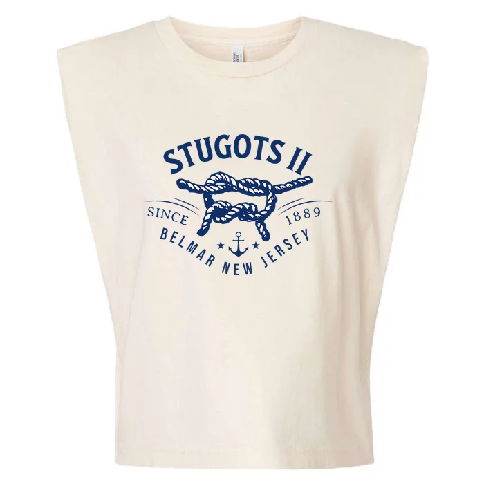 Stugots Belmar Nj Rope Retro Sarcastic Funny Boating Garment-Dyed Women's Muscle Tee