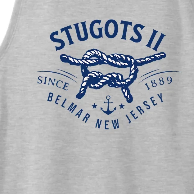 Stugots Belmar Nj Rope Retro Sarcastic Funny Boating Ladies Tri-Blend Wicking Tank