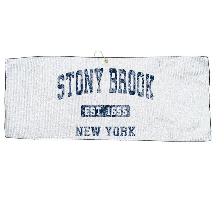 Stony Brook New York Ny Vintage Athletic Large Microfiber Waffle Golf Towel