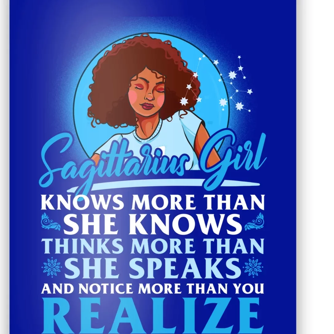 Sagittarius Black November December Birthday Gift Poster