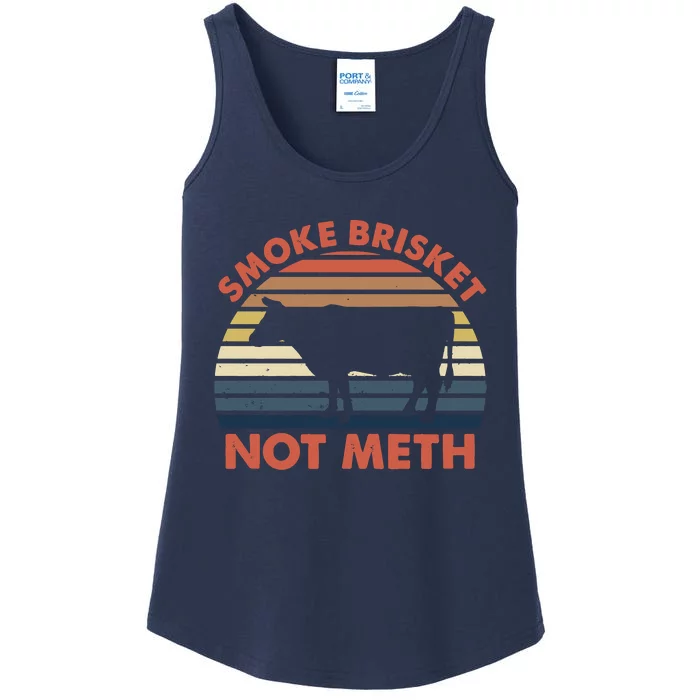 SMOKE BRISKET NOT METH Funny BBQ Barbecue Grill Meat Smoking Ladies Essential Tank