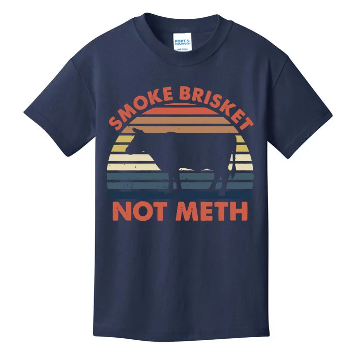 SMOKE BRISKET NOT METH Funny BBQ Barbecue Grill Meat Smoking Kids T-Shirt