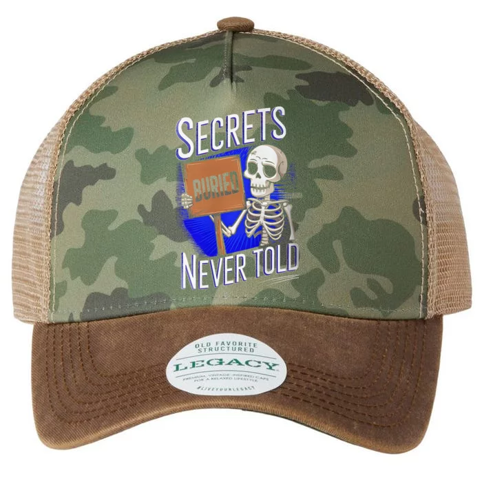 Secrets Buried Never Told Funny Legacy Tie Dye Trucker Hat