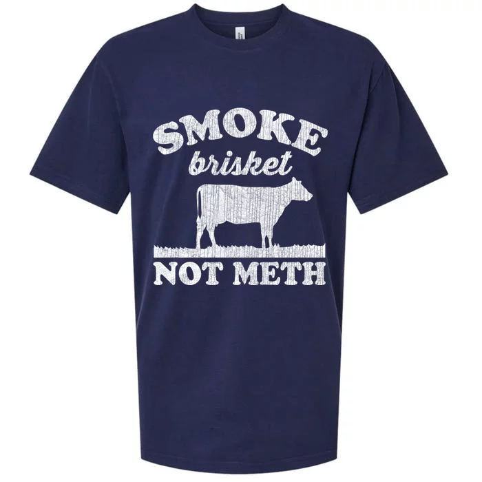 Smoke Brisket Not Meth Funny Grill Bbq Meat Lovers Great Gift Sueded Cloud Jersey T-Shirt