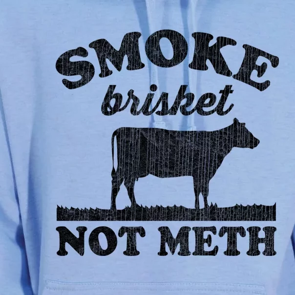 Smoke Brisket Not Meth Funny Grill Bbq Meat Lovers Great Gift Unisex Surf Hoodie