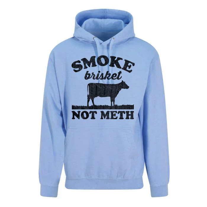 Smoke Brisket Not Meth Funny Grill Bbq Meat Lovers Great Gift Unisex Surf Hoodie