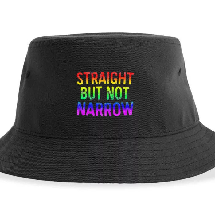 Straight But Not Narrow LGBT Pride Gift Sustainable Bucket Hat