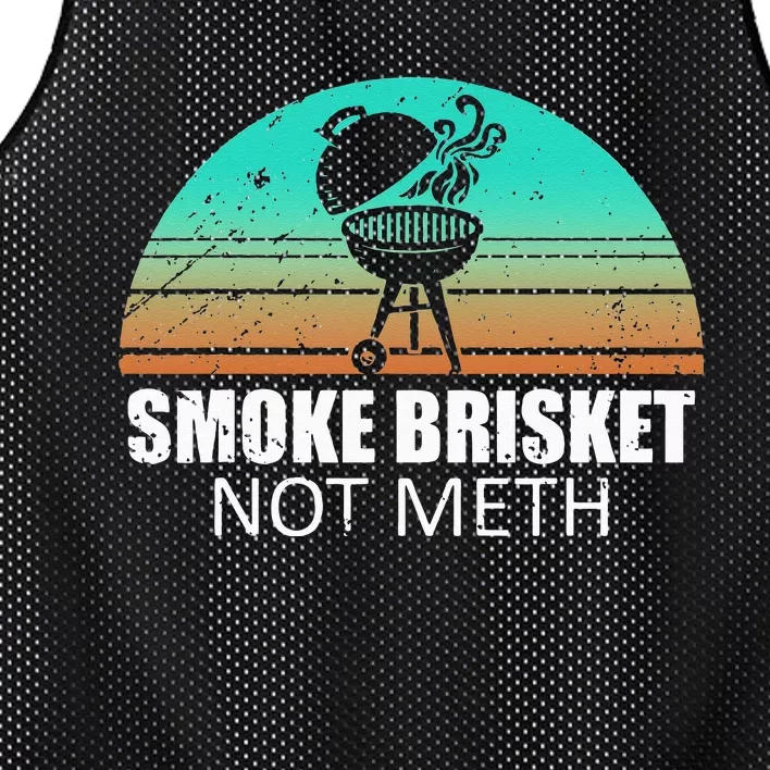 Smoke Brisket Not Mesh Crack Grilling Smoking Father Mesh Reversible Basketball Jersey Tank