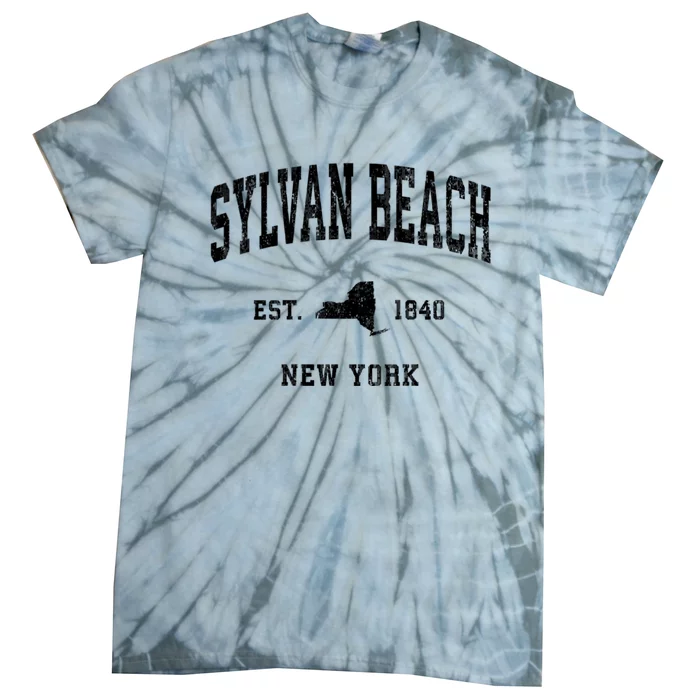 Sylvan Beach New York Ny Vintage Athletic Tie-Dye T-Shirt