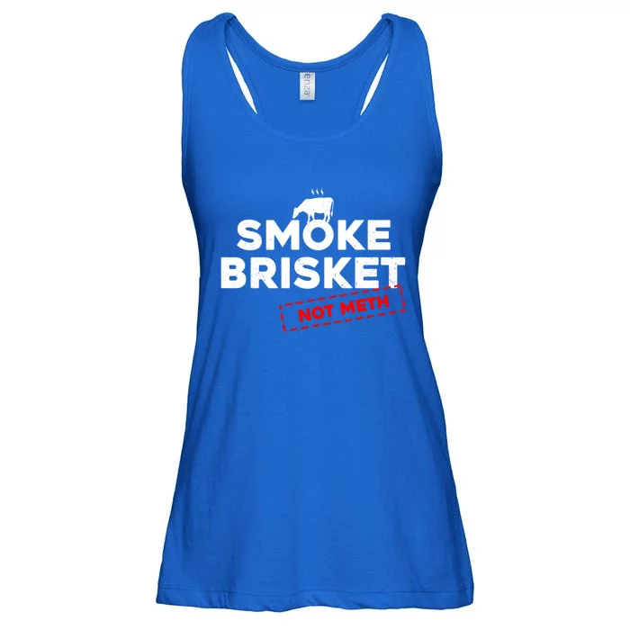 Smoke Brisket Not Meth Grilling Grill Master Barbecue Bbq Great Gift Ladies Essential Flowy Tank