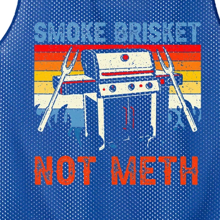 Smoke Brisket Not Mesh For A Funny Bbq Smoke Grilling Mesh Reversible Basketball Jersey Tank