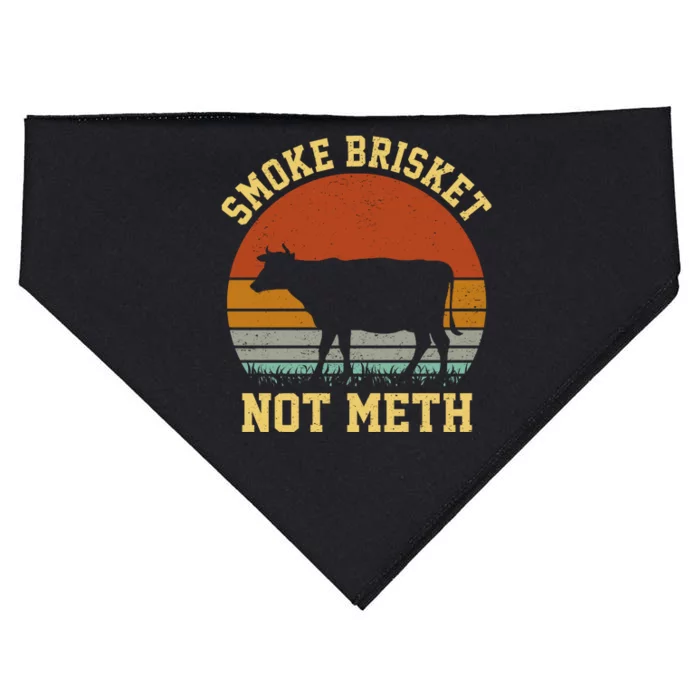 Smoke Brisket Not Meth USA-Made Doggie Bandana