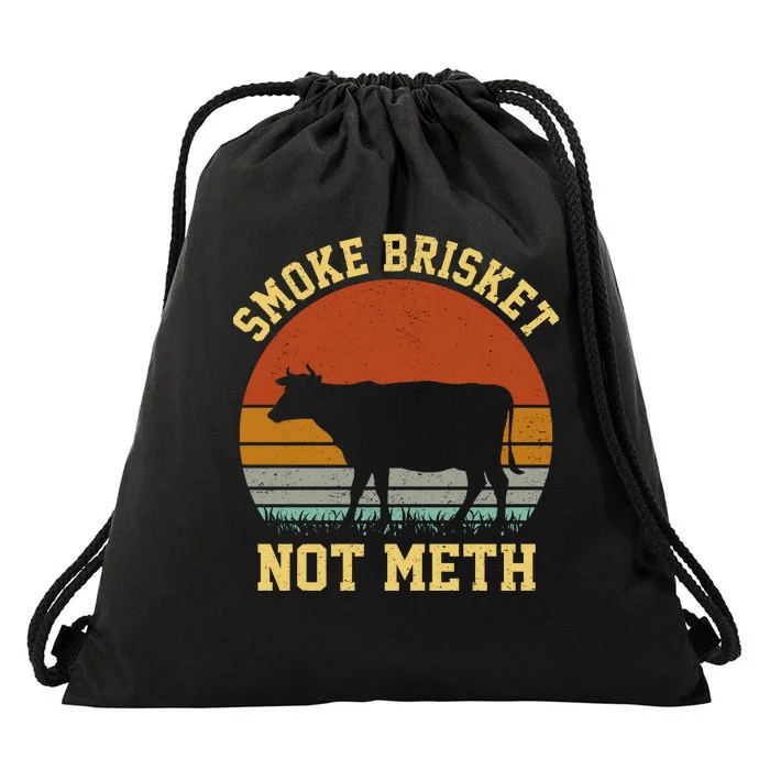 Smoke Brisket Not Meth Drawstring Bag