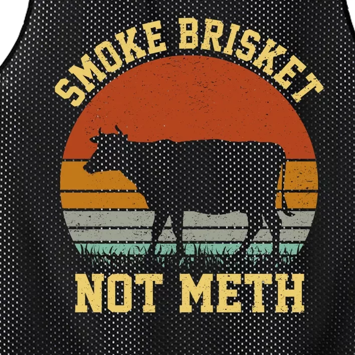 Smoke Brisket Not Meth Mesh Reversible Basketball Jersey Tank