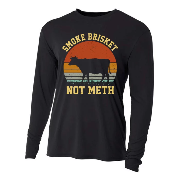 Smoke Brisket Not Meth Cooling Performance Long Sleeve Crew