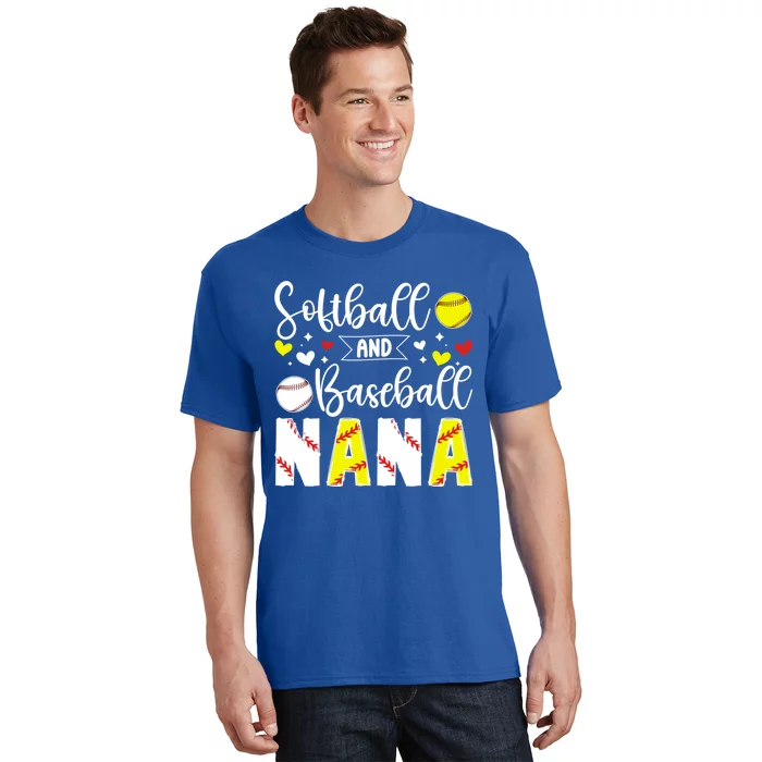 Softball Baseball Nana Grandma Baseball Softball Nana Gift T-Shirt