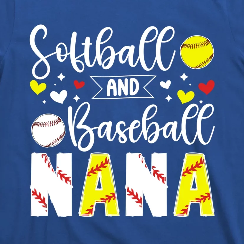 Softball Baseball Nana Grandma Baseball Softball Nana Gift T-Shirt