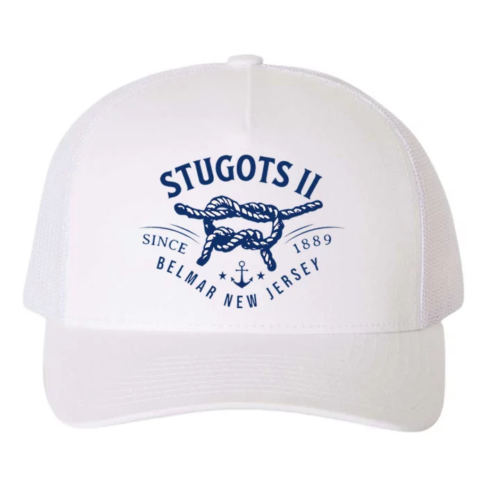 Stugots Belmar Nj Rope Retro Sarcastic Funny Boating Yupoong Adult 5-Panel Trucker Hat