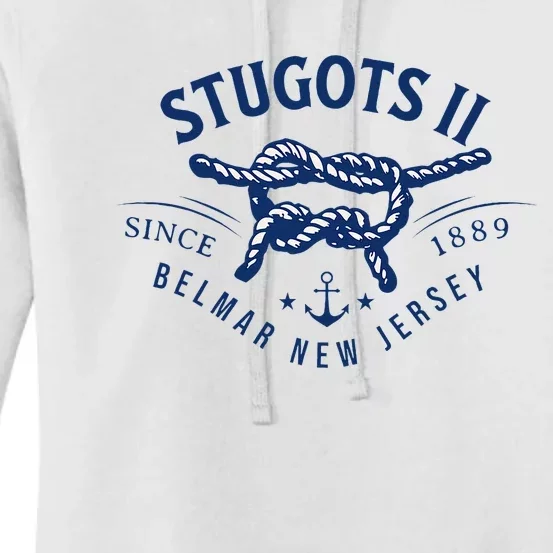 Stugots Belmar Nj Rope Retro Sarcastic Funny Boating Women's Pullover Hoodie