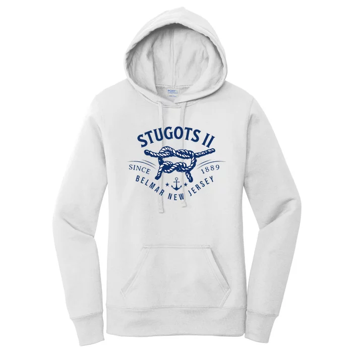 Stugots Belmar Nj Rope Retro Sarcastic Funny Boating Women's Pullover Hoodie