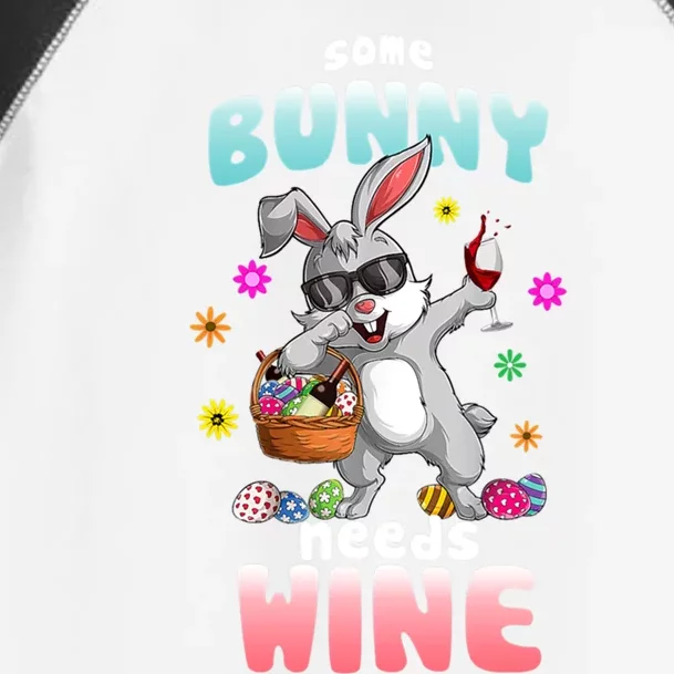 Some Bunny Needs Wine Dabbing Rabbit Happy Easter Day Gift Toddler Fine Jersey T-Shirt