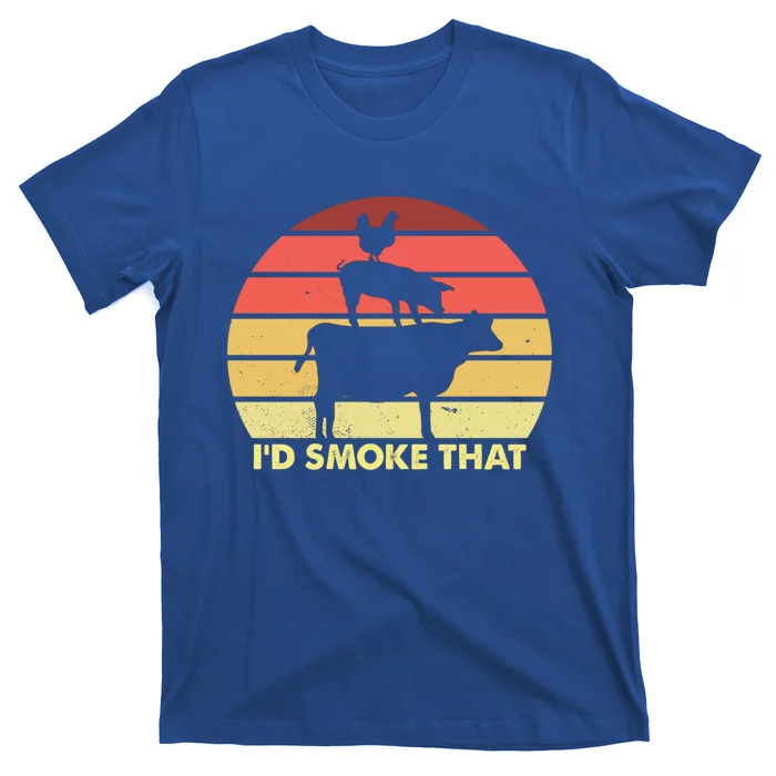 Smoke Brisket Not Meth Grilling Grill Master Barbecue Bbq Gift T-Shirt