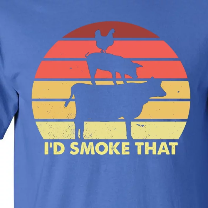 Smoke Brisket Not Meth Grilling Grill Master Barbecue Bbq Gift Tall T-Shirt