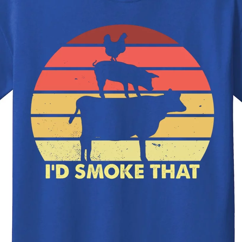 Smoke Brisket Not Meth Grilling Grill Master Barbecue Bbq Gift Kids T-Shirt