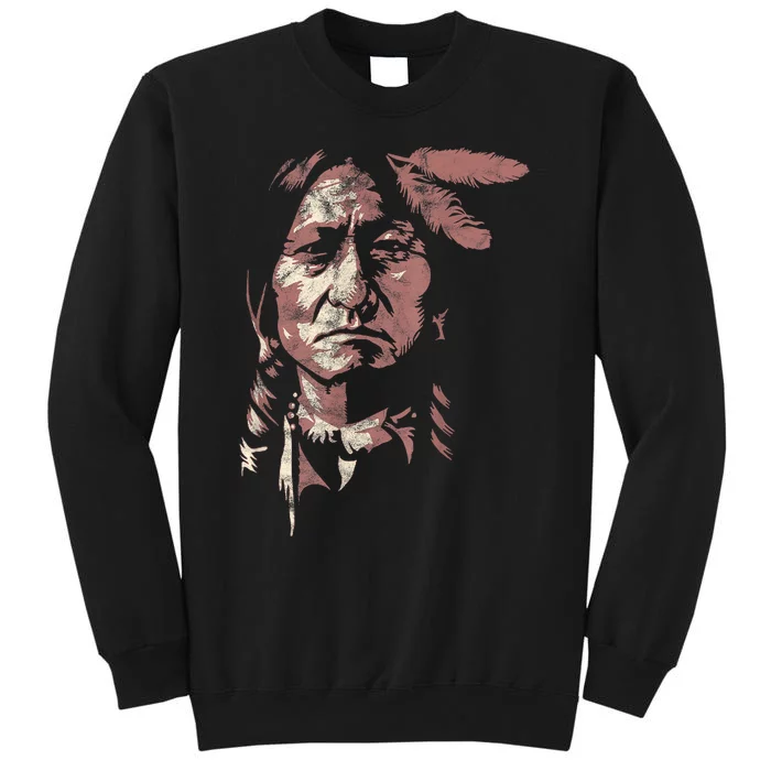 Sitting Bull Native American Chief Indian Warrior Sweatshirt