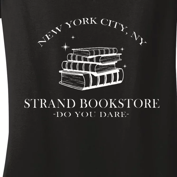 Strand Bookstore New York City Ny Women's V-Neck T-Shirt