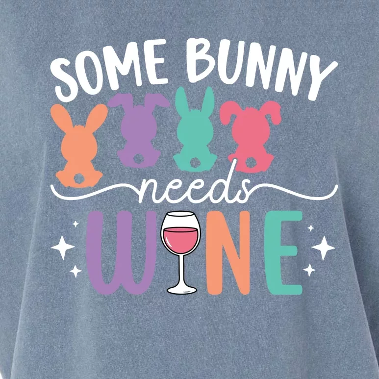 Some Bunny Needs Wine Funny Wine Drinking Bunny Easter Day Garment-Dyed Women's Muscle Tee