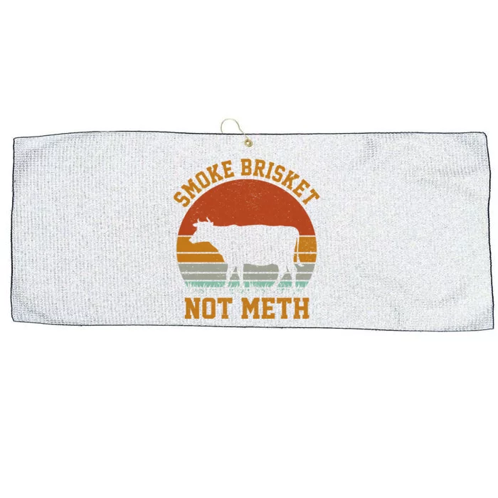 Smoke Brisket Not Meth Vintage Funny Bbq Large Microfiber Waffle Golf Towel