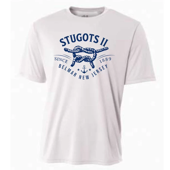 Stugots Belmar Nj Rope Retro Sarcastic Funny Boating Cooling Performance Crew T-Shirt