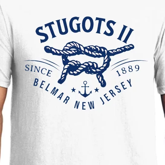 Stugots Belmar Nj Rope Retro Sarcastic Funny Boating Pajama Set