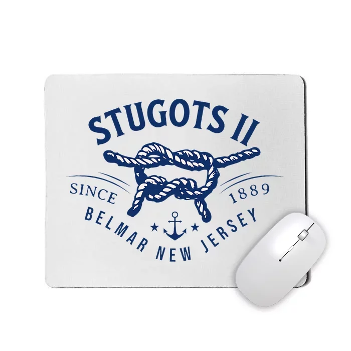 Stugots Belmar Nj Rope Retro Sarcastic Funny Boating Mousepad