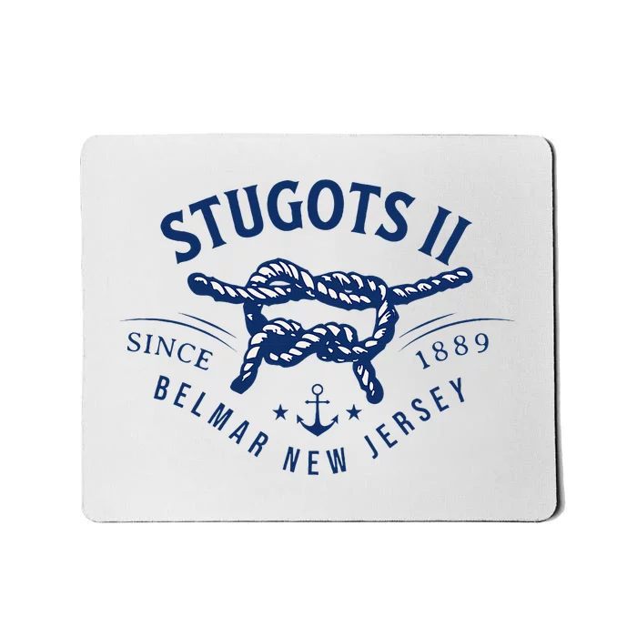 Stugots Belmar Nj Rope Retro Sarcastic Funny Boating Mousepad