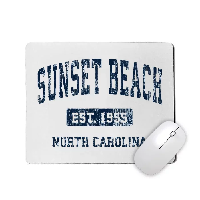 Sunset Beach North Carolina Nc Vintage Athletic Mousepad