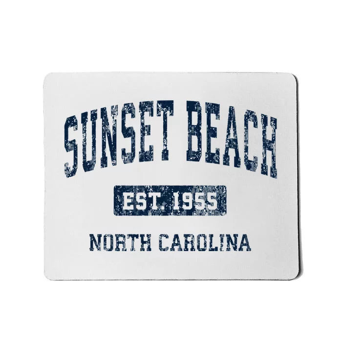 Sunset Beach North Carolina Nc Vintage Athletic Mousepad