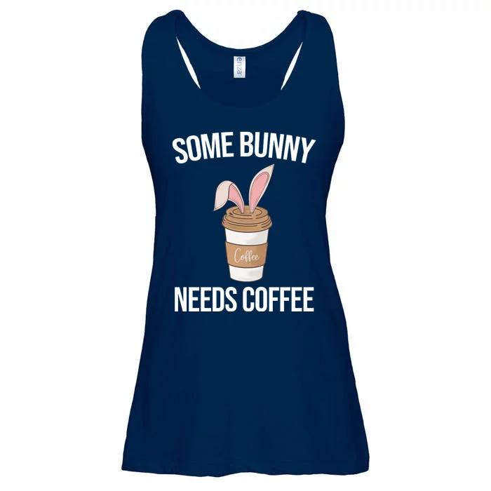 Some Bunny Needs Coffee Cute Ladies Essential Flowy Tank