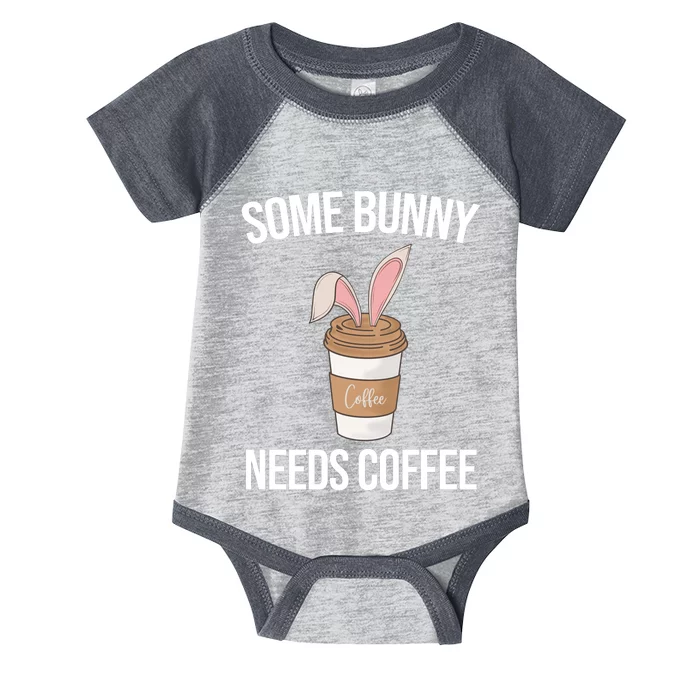 Some Bunny Needs Coffee Cute Infant Baby Jersey Bodysuit