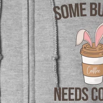 Some Bunny Needs Coffee Cute Full Zip Hoodie