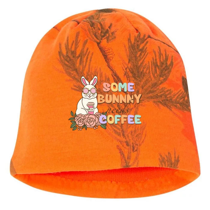 Some Bunny Needs Coffee Easter Day Gift Kati - Camo Knit Beanie