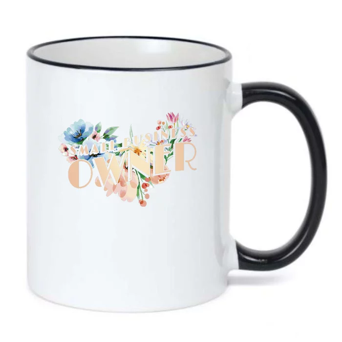 Small Business Owner Flower Black Color Changing Mug