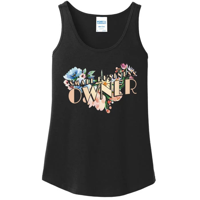 Small Business Owner Flower Ladies Essential Tank