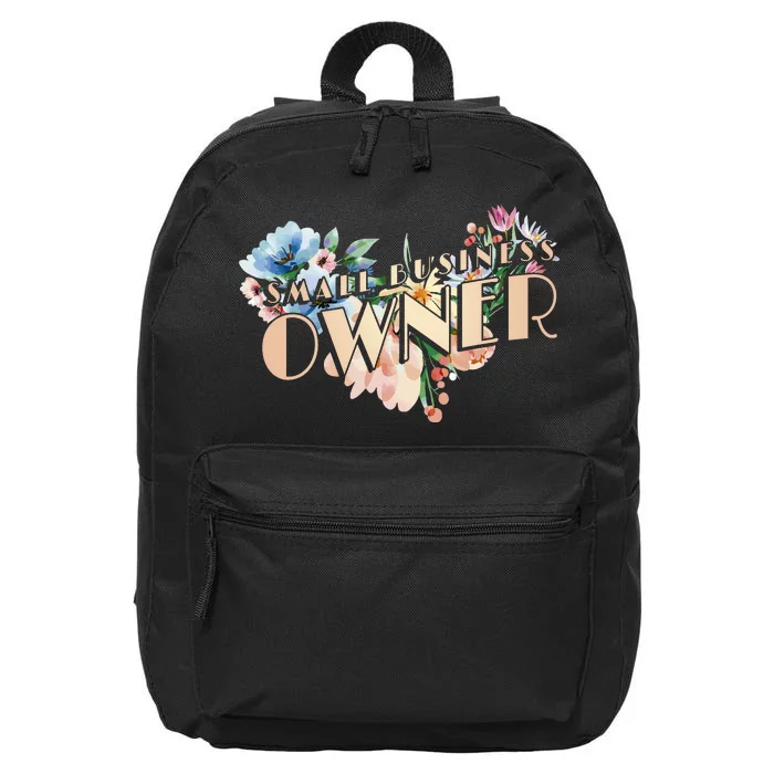 Small Business Owner Flower 16 in Basic Backpack